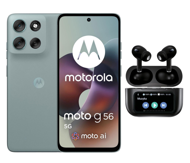 Motorola moto g56 5G 8/256GB Gray Mist 120Hz + Smart Buds Pro - 1515122 - zdjęcie